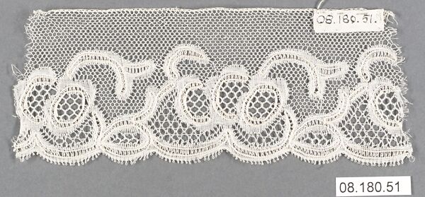 Fragment, Bobbin lace, British, Bedfordshire 