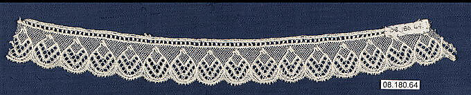 Fragment, Bobbin lace, British, Buckinghamshire 