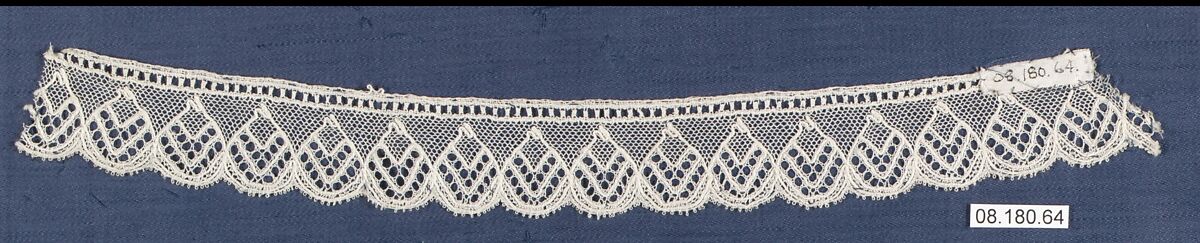 Fragment, Bobbin lace, British, Buckinghamshire
