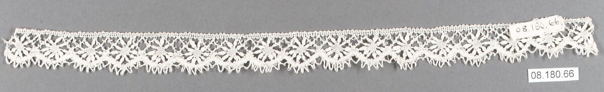 Fragment, Bobbin lace, British, Buckinghamshire 