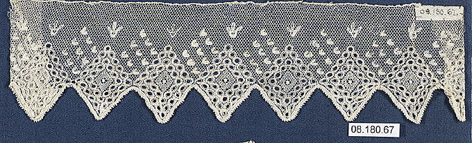 Fragment, Bobbin lace, British, Coggeshall, Essex 