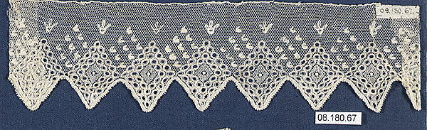Fragment, Bobbin lace, British, Coggeshall, Essex 