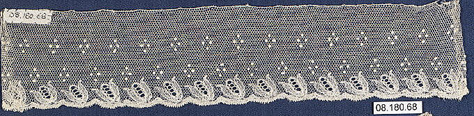 Fragment, Bobbin lace, British, Essex 