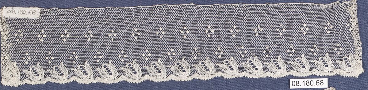 Fragment, Bobbin lace, British, Essex