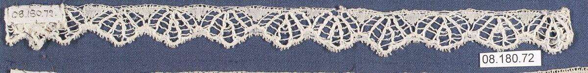 Fragment, Bobbin lace, British, Essex