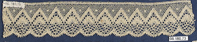 Fragment, Bobbin lace, British, Essex 