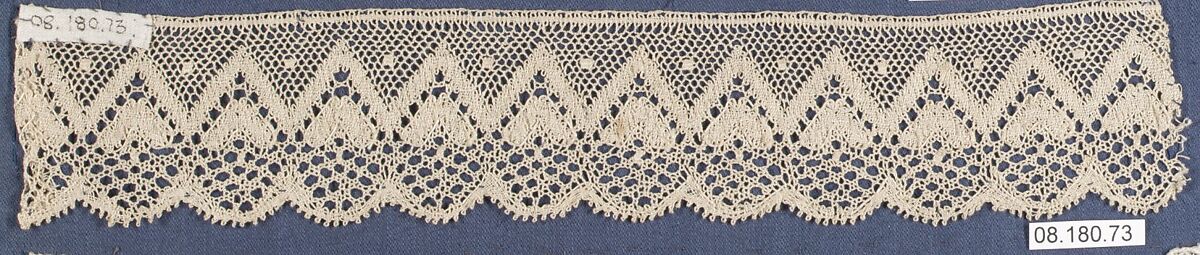 Fragment, Bobbin lace, British, Essex