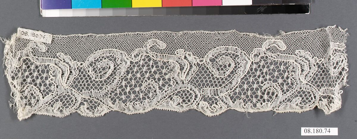 Fragment, Bobbin lace, British, Northamptonshire