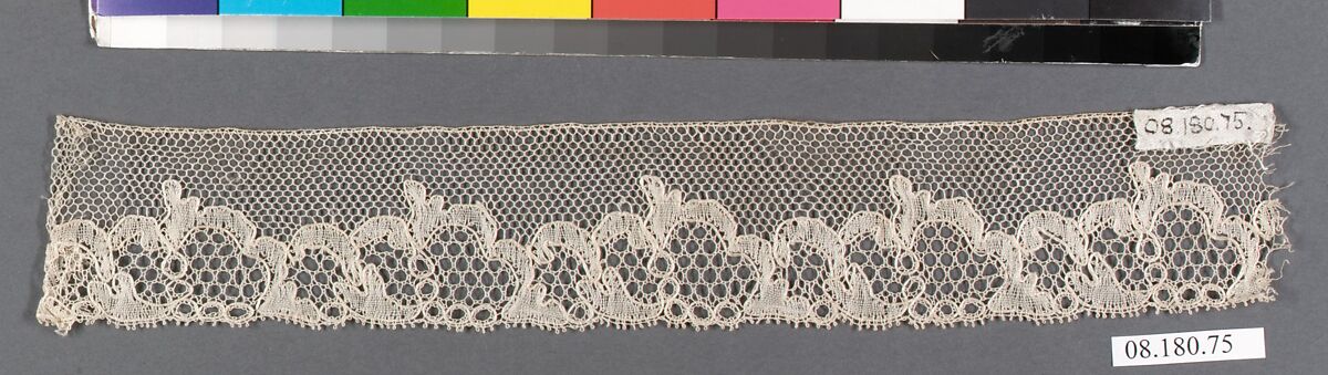 Fragment, Bobbin lace, British, Northamptonshire