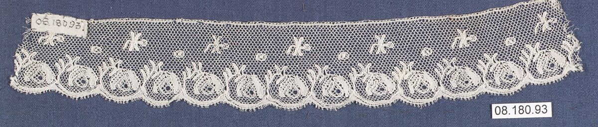 Fragment, Bobbin lace, British, Essex