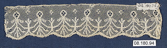 Fragment, Bobbin lace, British, Essex 