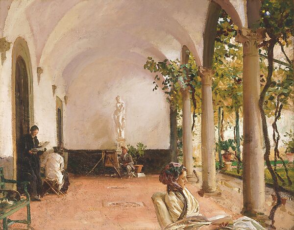 Villa Torre Galli: the Loggia, John Singer Sargent (American, Florence 1856–1925 London), Oil on canvas, American 