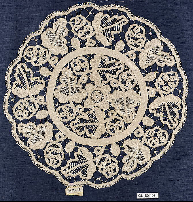 Mat, Machine made lace, British 