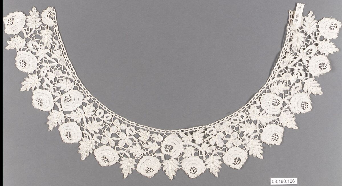 Collar, Bobbin lace, British, Honiton 