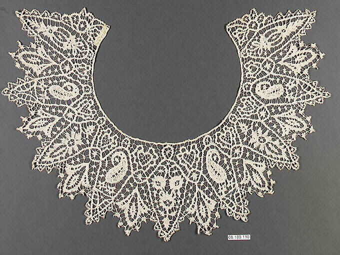 Collar, Bobbin lace, British, Bedfordshire