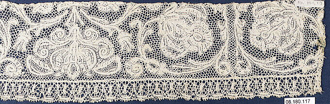 Fragment, Bobbin lace, Flemish 