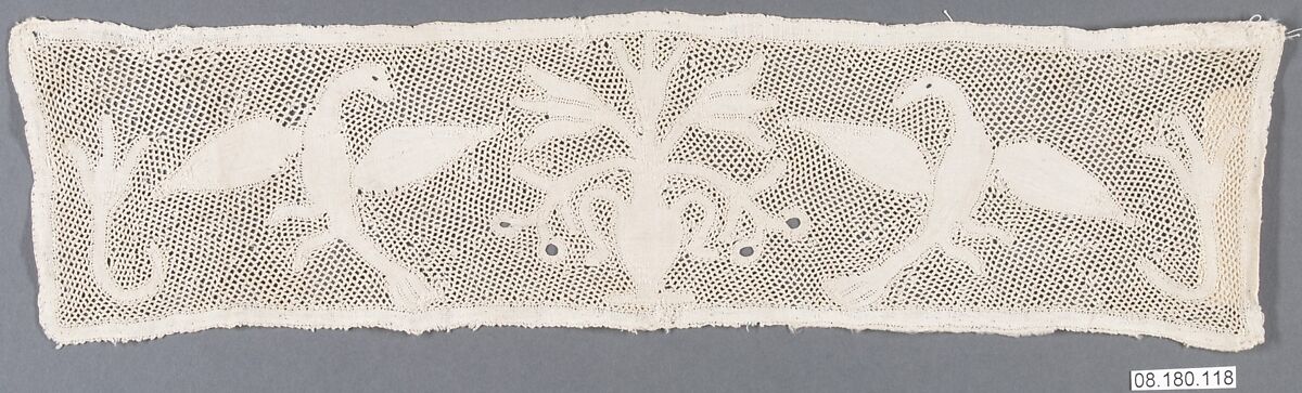 Fragment, Bobbin lace, Potten kant, Flemish, Antwerp 