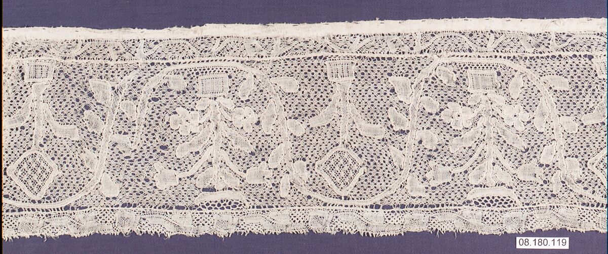 Fragment, Bobbin lace, Flemish, Antwerp
