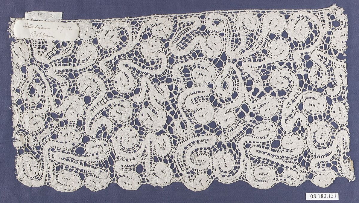 Fragment, Bobbin lace, Italian