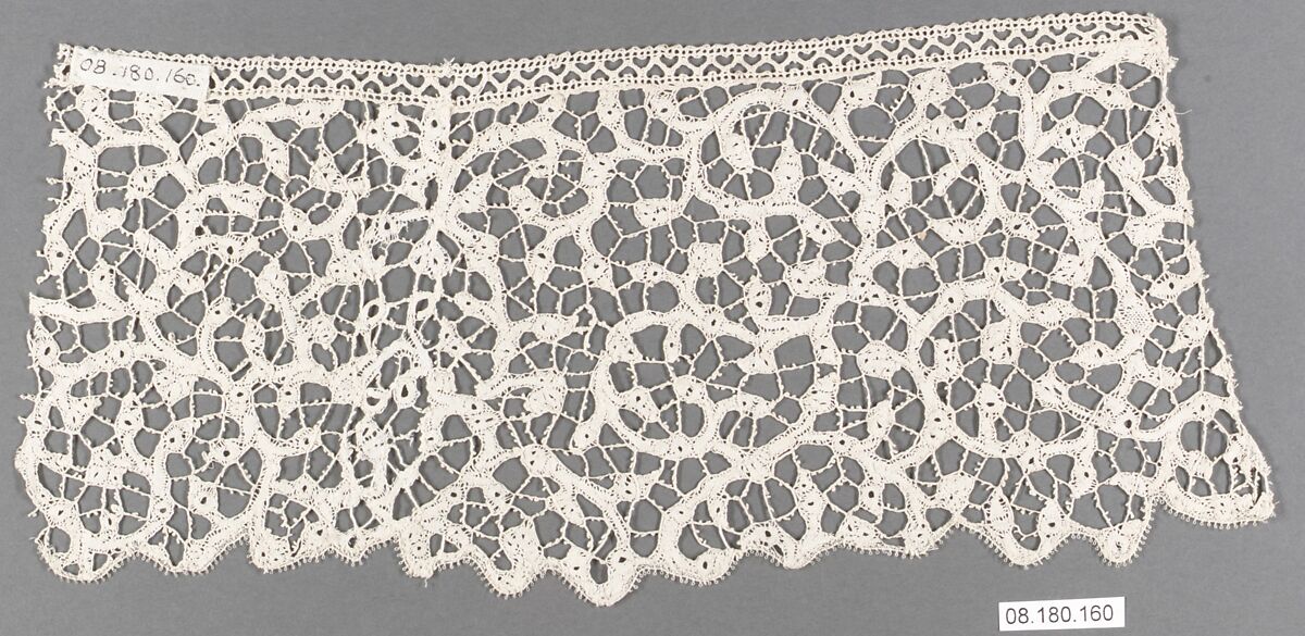 Fragment, Bobbin lace, Flemish, Bruges 