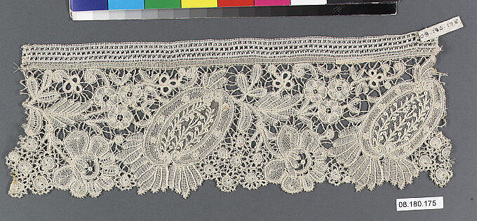 Piece, Bobbin lace, Duchesse lace, Belgian, Brussels 