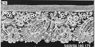 Fragment, Needle lace, Point de Gaze, Belgian