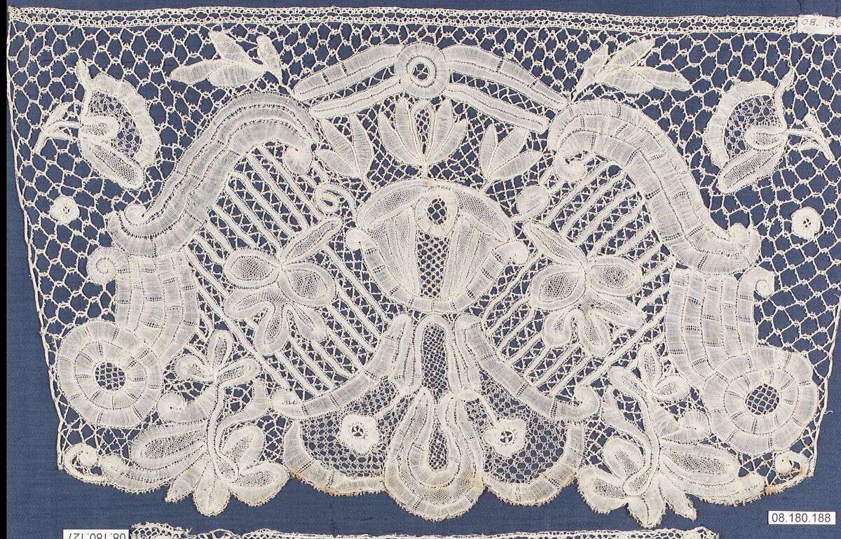 Fragment, Bobbin lace, point d'Angleterre, Flemish