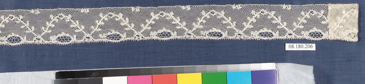 Fragment, Bobbin lace, Flemish, Mechlin 