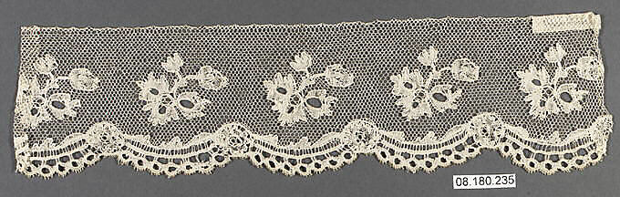 Piece, Bobbin lace, French, Le Puy 