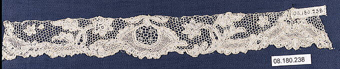 Fragment, Needle lace, point d’Alençon, French 