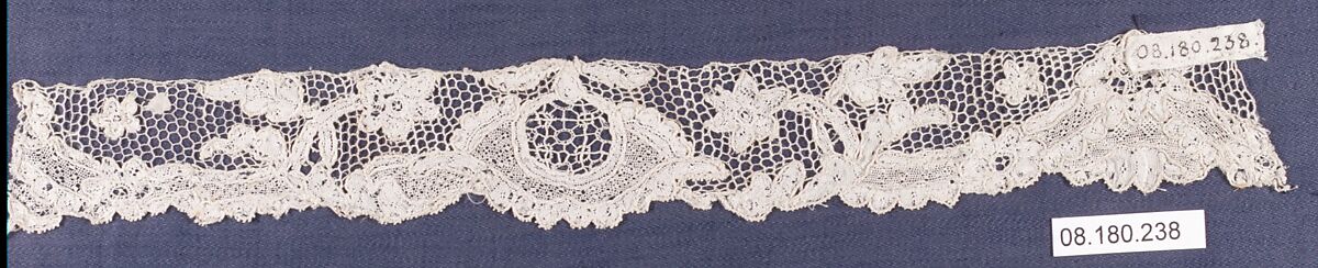 Fragment, Needle lace, point d’Alençon, French