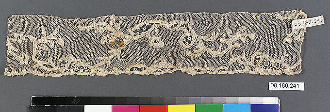 Border, Needle lace, point d’Alençon, French 