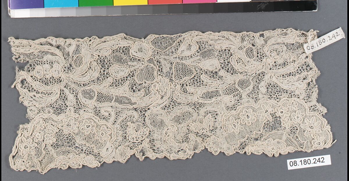Fragment, Needle lace, point d’Alençon, French