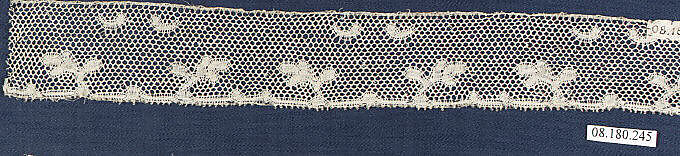 Piece, Bobbin lace, French, Dieppe 