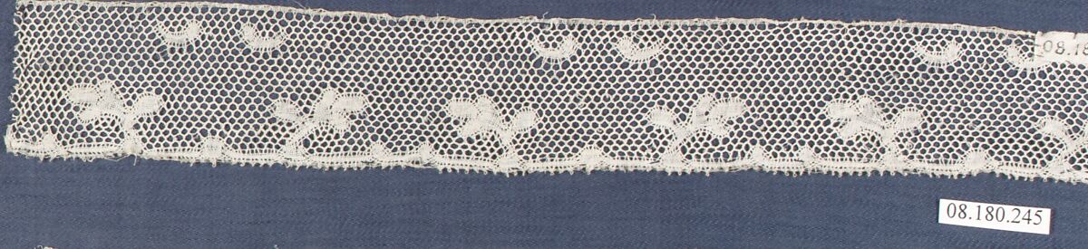 Piece, Bobbin lace, French, Dieppe