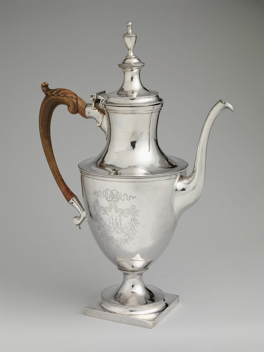 Coffeepot, Joseph Richardson Jr. (1752–1831), Silver, American 