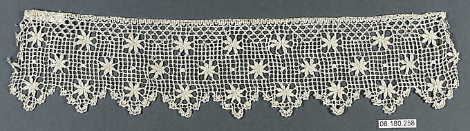 Fragment, Bobbin lace, French 