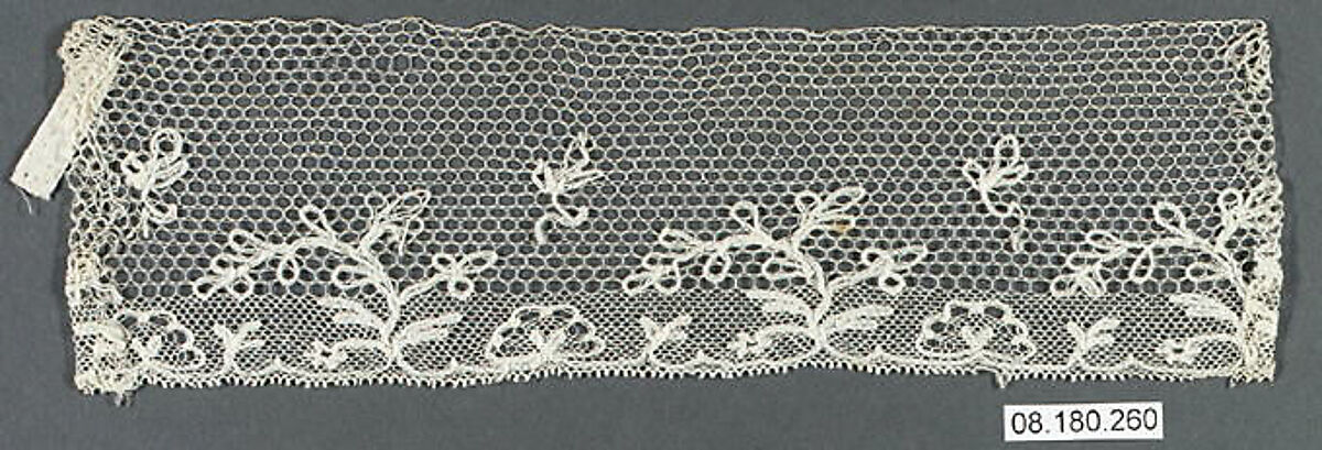 Fragment, Bobbin lace, French 