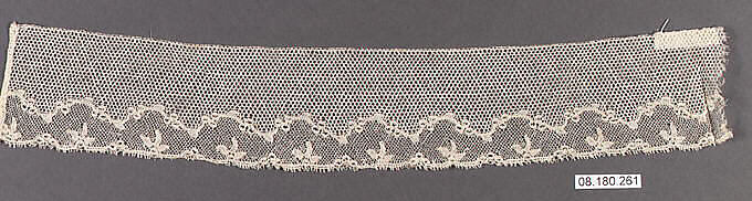 Fragment, Bobbin lace, Point de Paris, French 