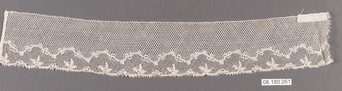 Fragment, Bobbin lace, Point de Paris, French