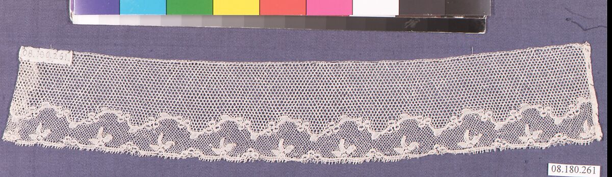 Fragment, Bobbin lace, Point de Paris, French