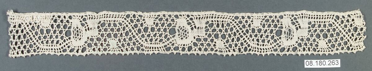 Fragment, Bobbin lace, Point de Paris, French