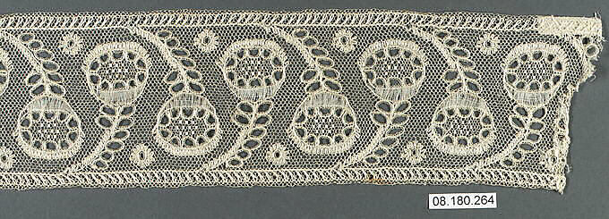 Insertion, Bobbin lace, possibly French 