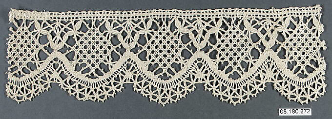 Piece, Bobbin lace, French, Craponne 