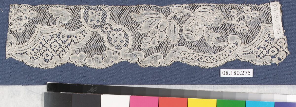 Fragment, Bobbin lace, possibly French