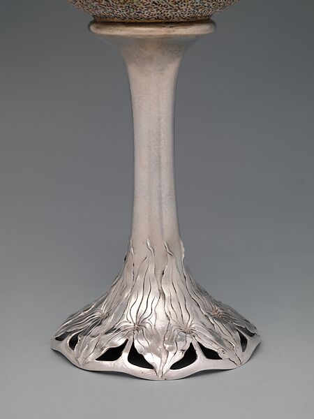 Goblet, Shreve &amp; Company, Silver and Satsuma ware ceramic, American