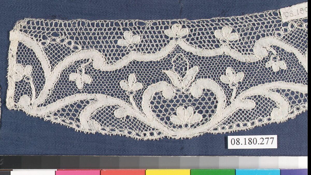 Piece, Bobbin lace, Point de Paris, French, Lille or Arras
