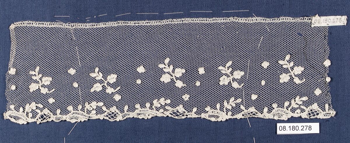 Fragment, Needle lace, point d’Alençon, French