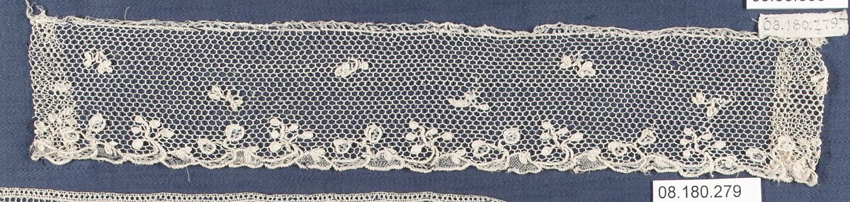 Fragment, Needle lace, point d’Alençon, French