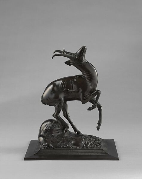 Pronghorn Antelope, Paul Manship (American, St. Paul, Minnesota 1885–1966 New York), Bronze, American 